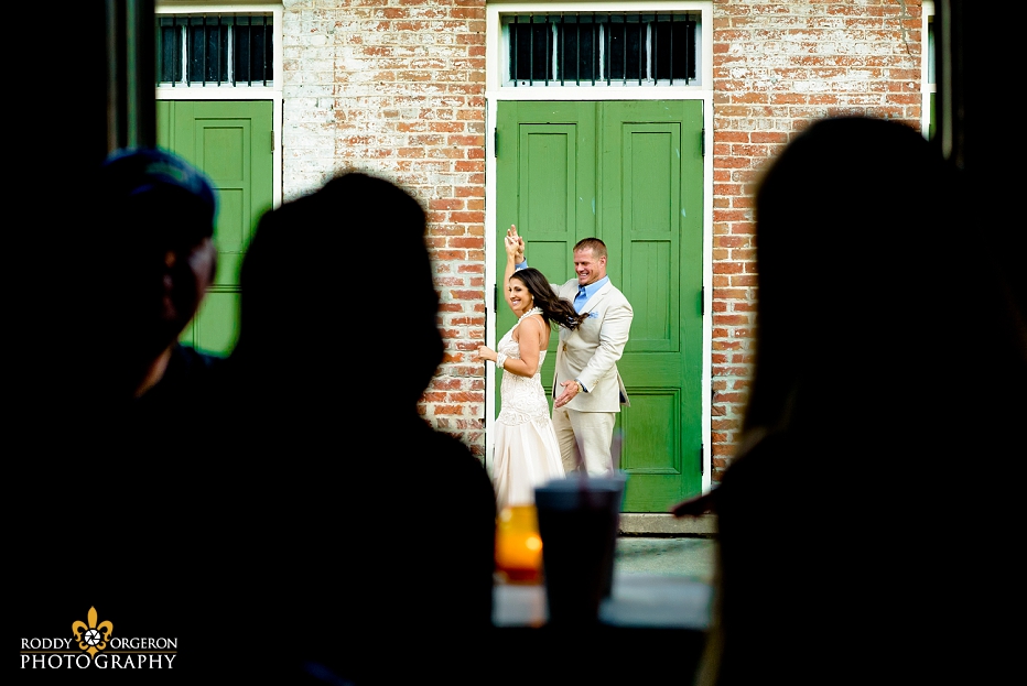 New Orleans Engagement session bride and groom dancing