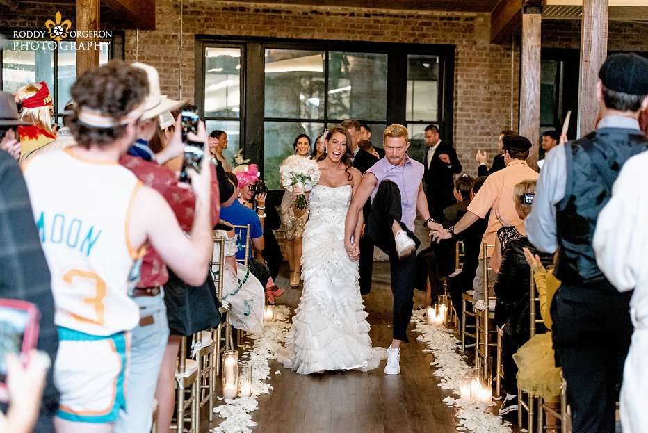 bride and groom married at The Chicory in New Orleans