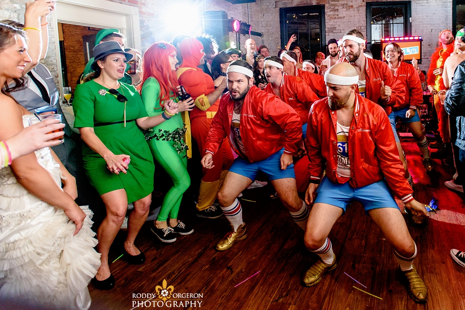 610 Stompers at The Chicory wedding dancing