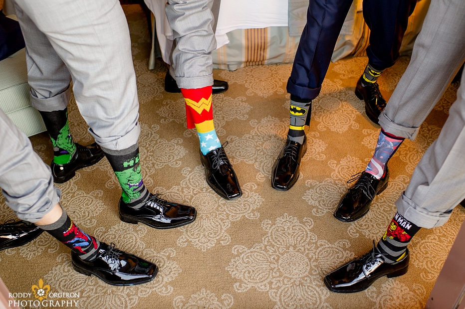 Groomsmen super hero socks