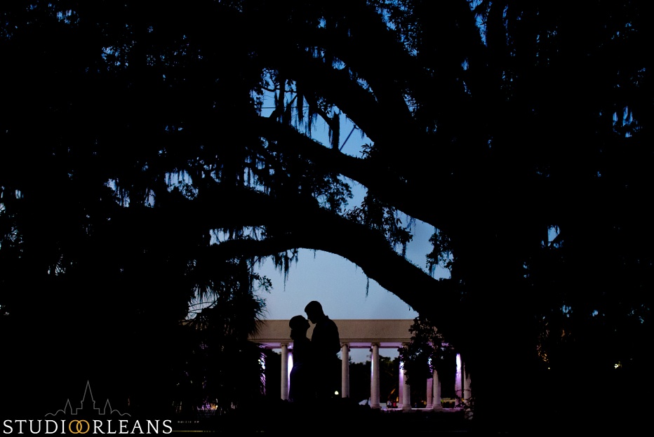 Engagement Session in New Orleans silhouette