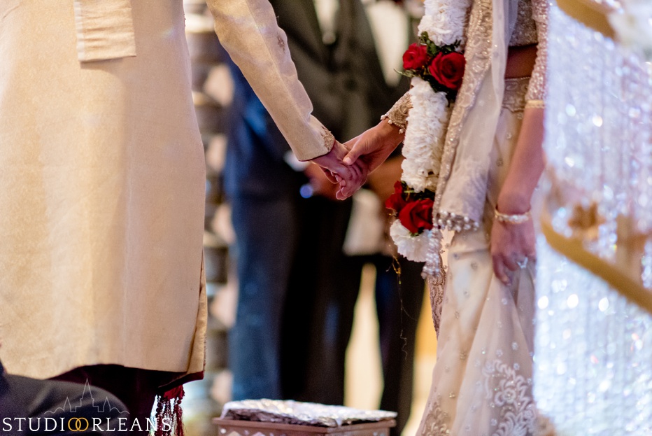 New Orleans Indian wedding ceremony at the Roosevelt hotel