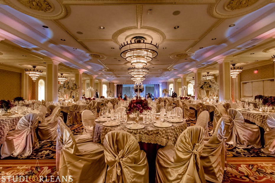 New Orleans Indian wedding reception at the Roosevelt hotel