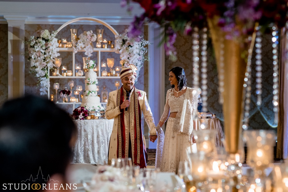 Indian wedding at the Roosevelt hotel - bride and groom speech