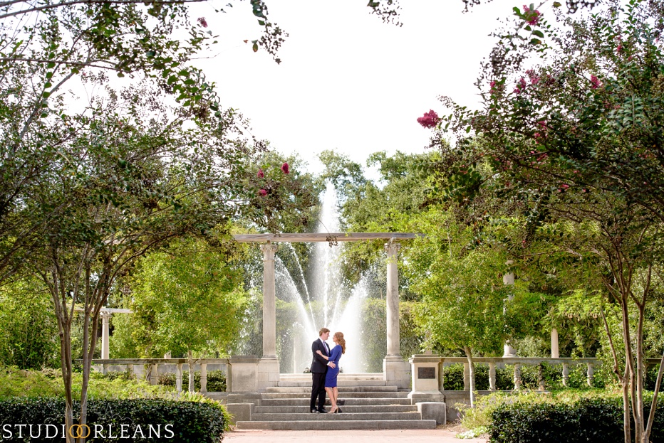 Engagement Session in City Park by Pops fountain