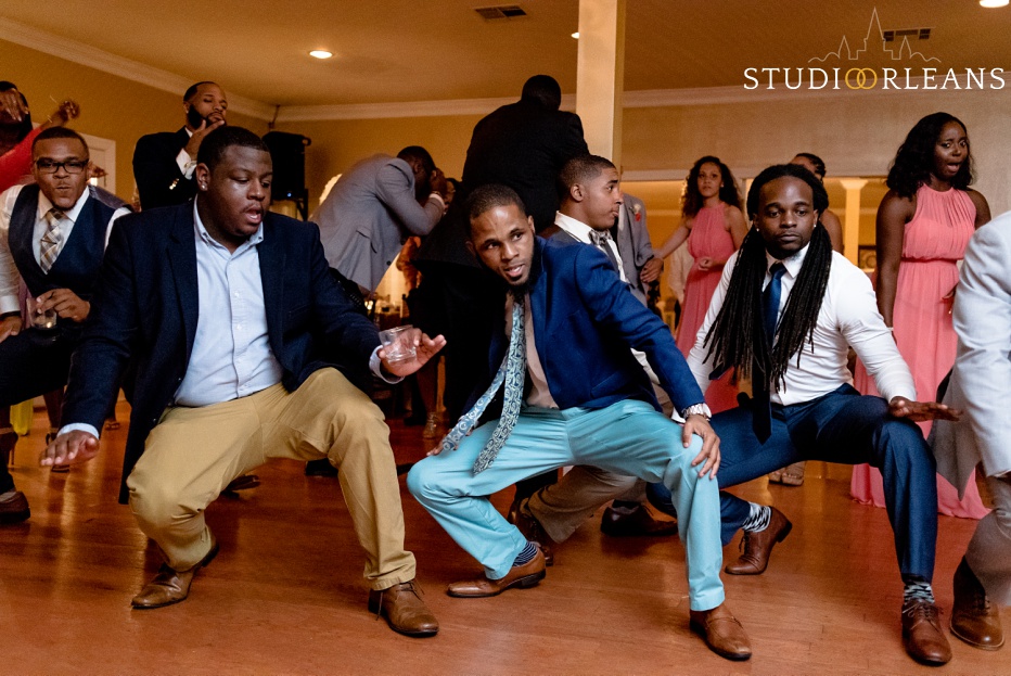 The guys dance with friends at Cedar Grove Plantation. Photo by Studio Orleans New Orleans Photographers