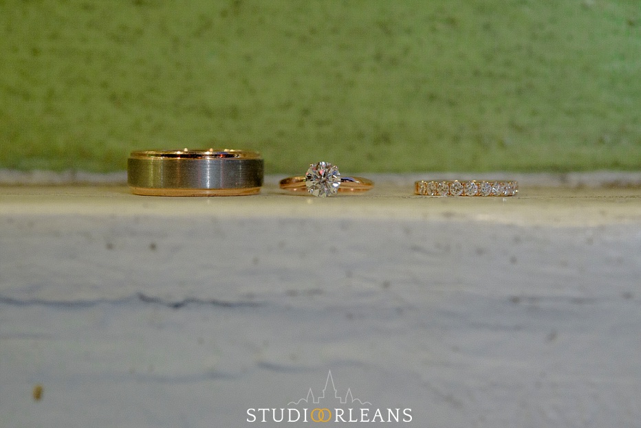 The bride and grooms rings - Taken during engagement session in New Orleans