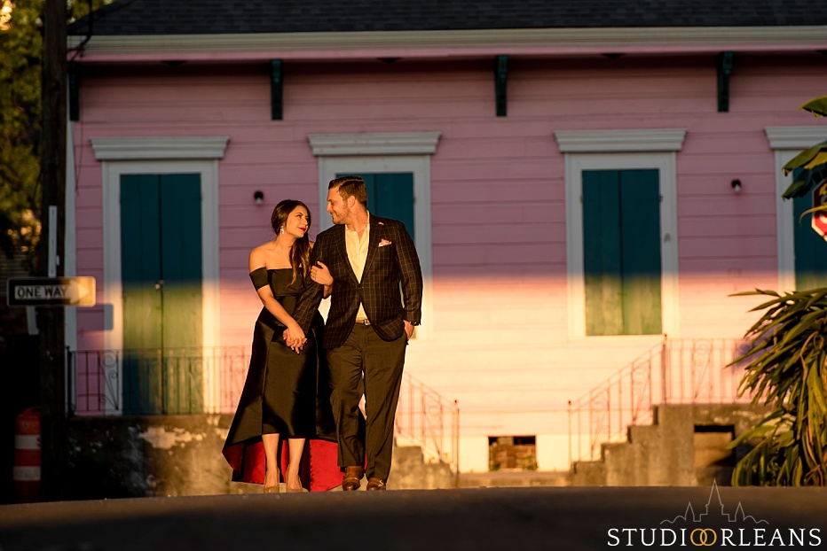This is Sarah and Josh in the Marigny for there Engagement session