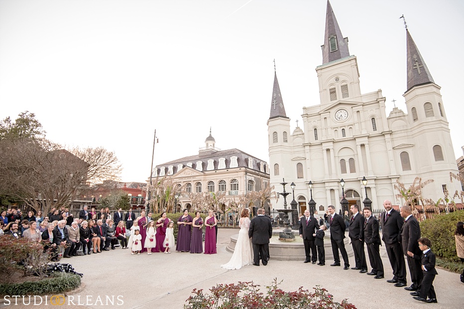 The wedding ceremony in Jackson Square - New Orleans