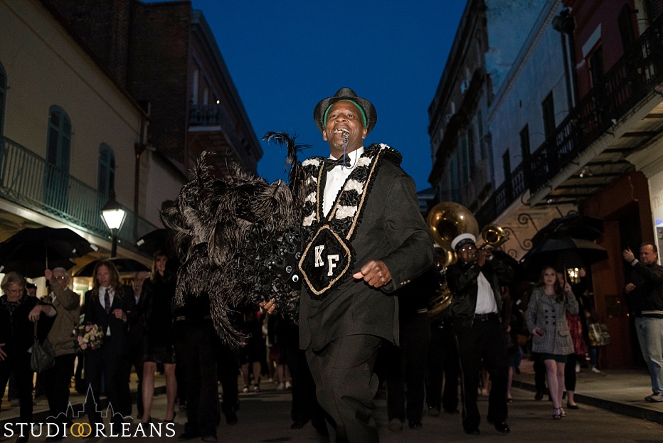 Second line in New Orleans with the Kinfolk brass band