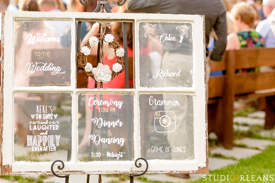 Checkout this old wooden window that the couple used for the wedding ceremony