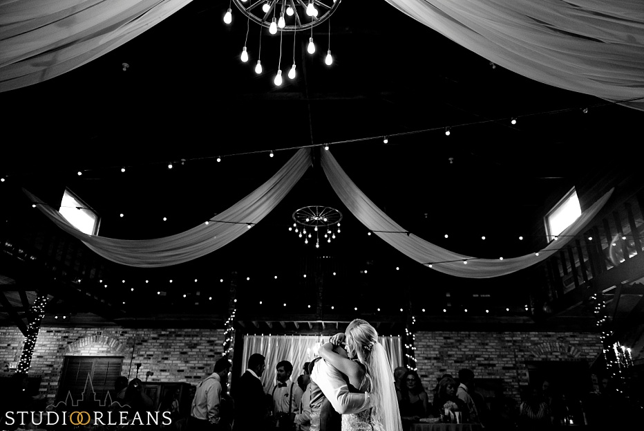 The first dance as a couple at the Berry Barn