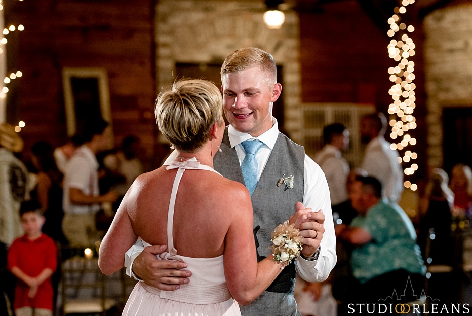 Mother/groom dance at the Berry Barn